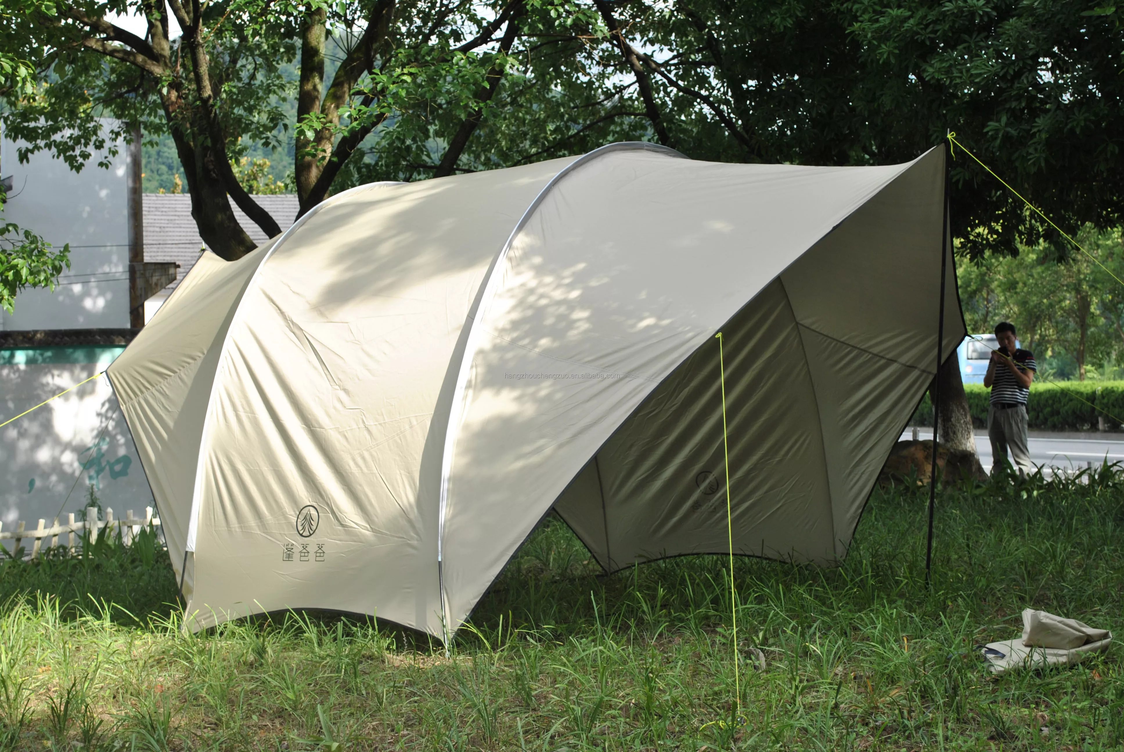 Cheap Goat Tents CZX 630 Camping Tent Portable Waterproof khaki Eggshell Canopy,Camping Shelter Lightweight Sunshade for Snow Camping Outdoor   